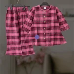 Onion Black check flannel winter top-set 2-12y (E1T5)