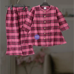 Onion Black check flannel winter top-set 2-12y (E1T5)