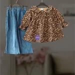 Leopard Classic flannel winter top-set 2-12y (E2T4)