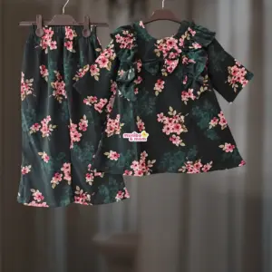 Teal Green Soft Mimosa Georgette Top-set 2-14y (M5T1)