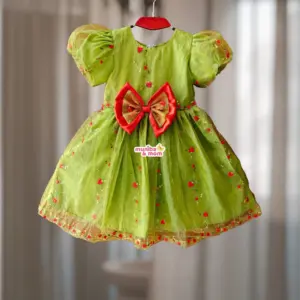  Lemon Soft Organza Party Frock OP4T1