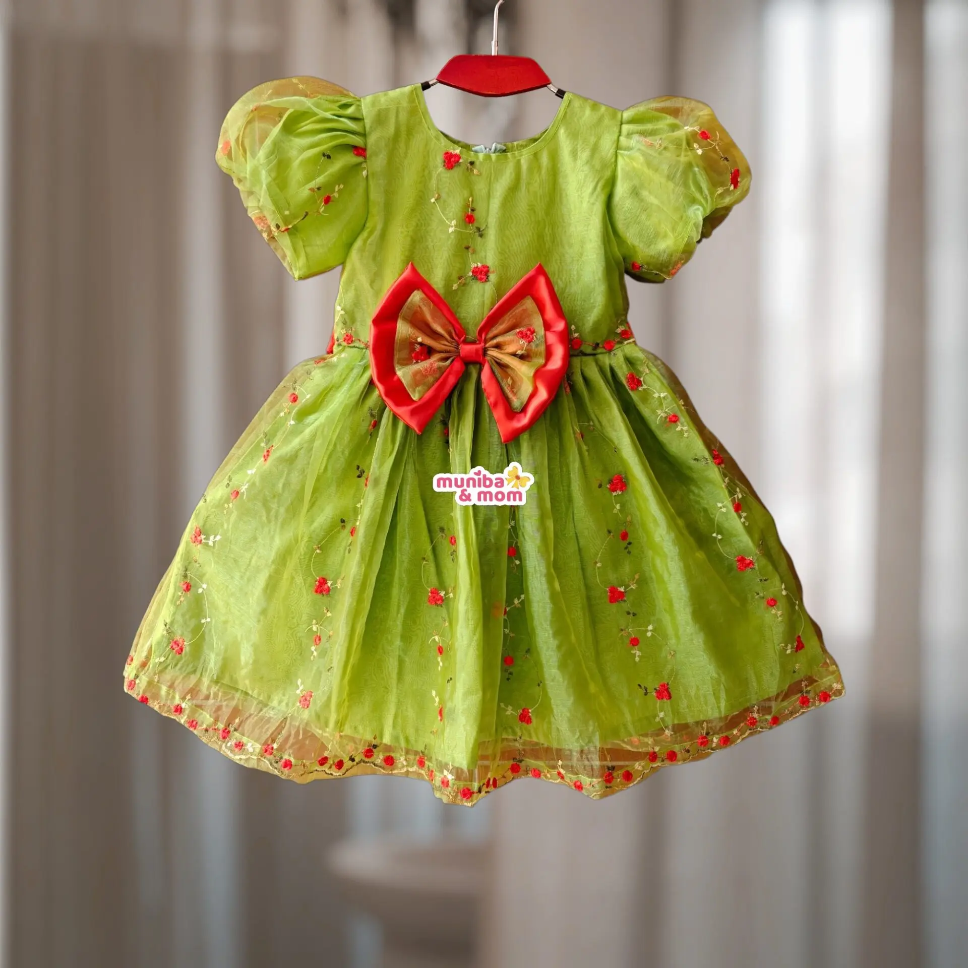 Lemon Soft Organza Party Frock OP4T1