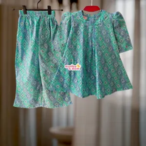  Pest Kalamkar Pure Cotton Top Set PC173T1