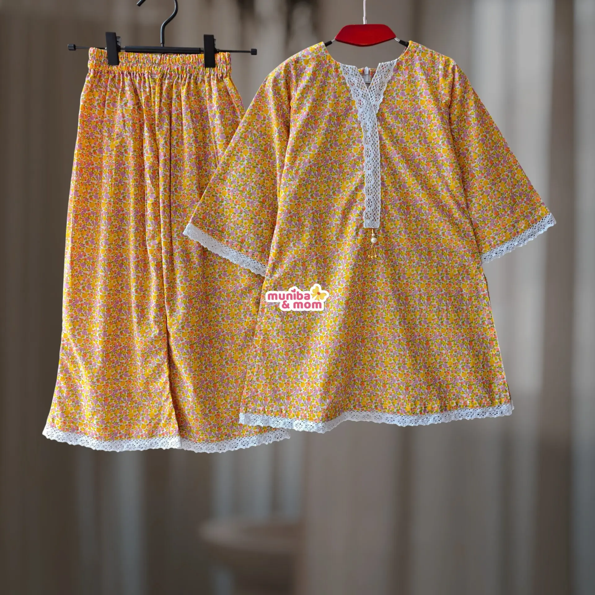 Yellow Lavender Premium Cotton Kamiz-set CC77T3