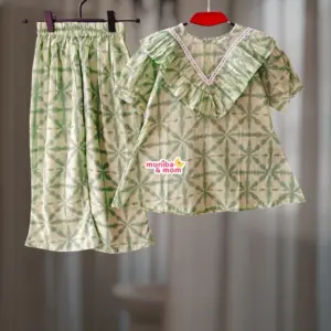  Lemon Digital Print Pure Cotton Top Set PC194T1