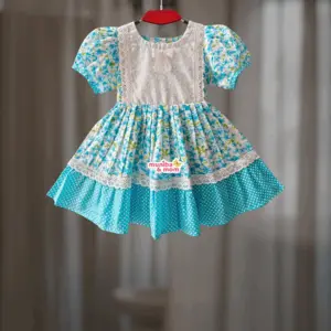  Sky Blue Premium Cotton Frock CC97T2