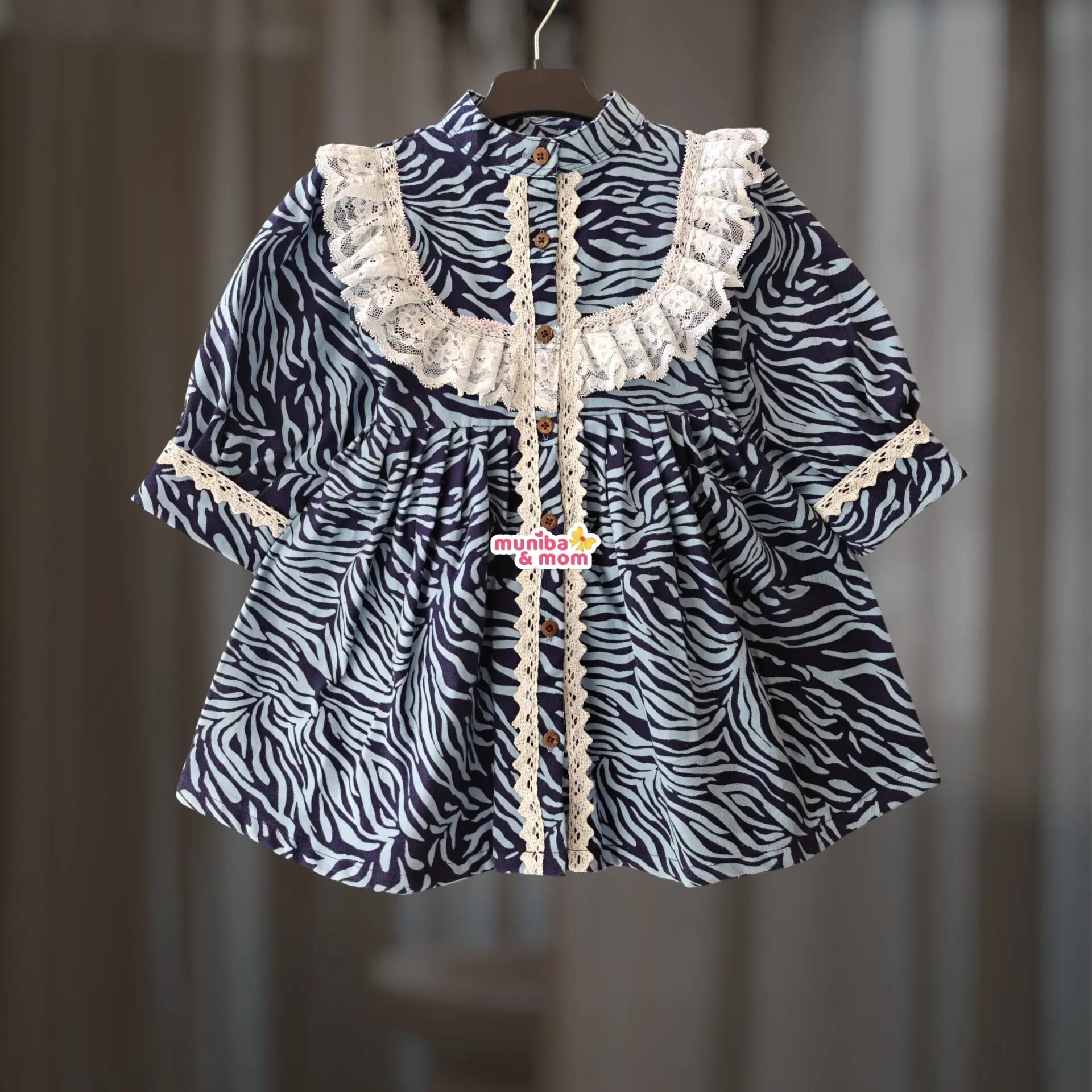 Zebra Stripe Flannel Frock FL74T2