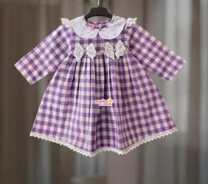  Lavender Check Flannel Frock FL71T3