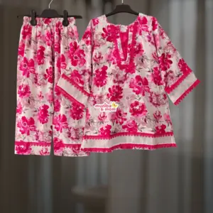 Linen Jinia Pink Kamiz-set CL50T2