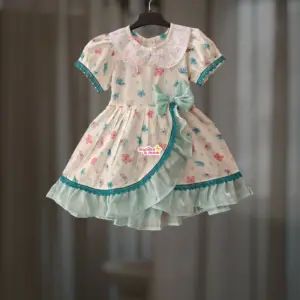 Mint Cream Premium cotton Frock CC109T1