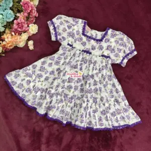 Lavender Premium Cotton Frock (CC111T1)