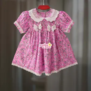 Candy Pink Cotton  Frock CC117T1