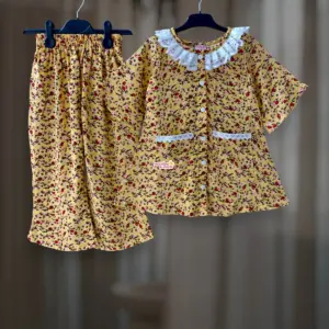 Swiss Yellow Girls Top-pant set SW1T1